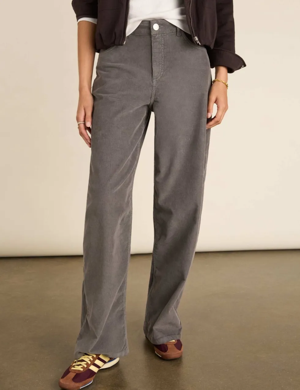 Cotton Rich Wide Leg Trousers