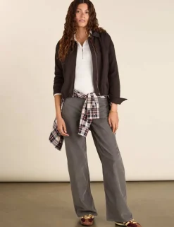 Cotton Rich Wide Leg Trousers