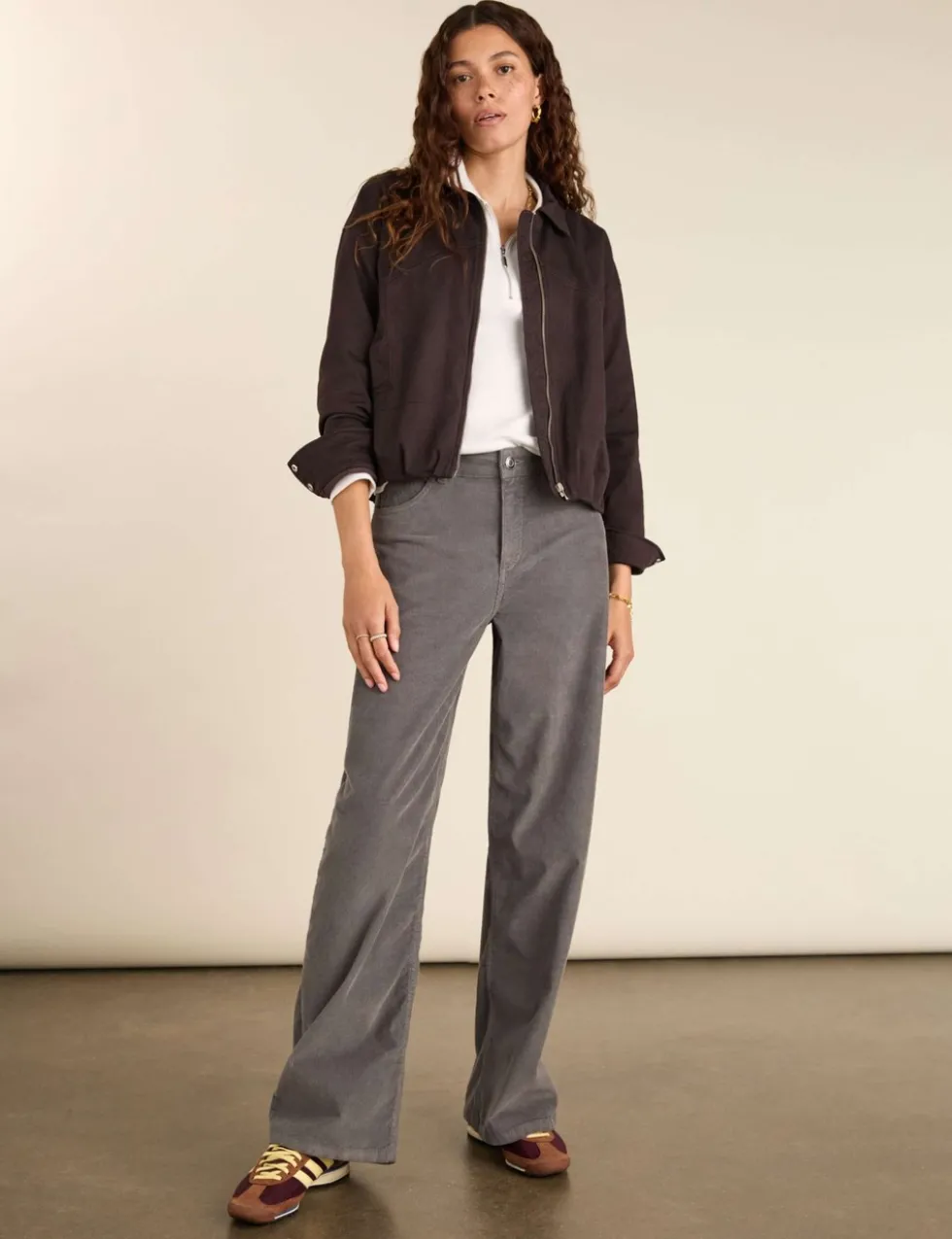 Cotton Rich Wide Leg Trousers