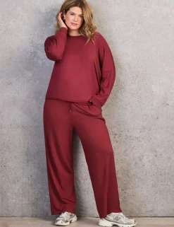Cotton Rich Wide Leg Trousers with Modal