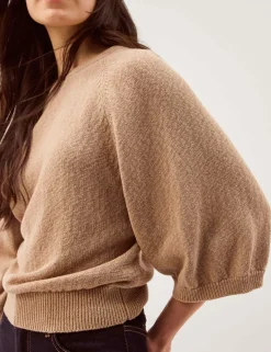 Cotton Rich Wide Sleeve Jumper