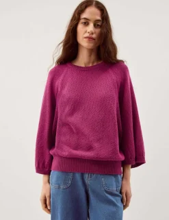 Cotton Rich Wide Sleeve Jumper