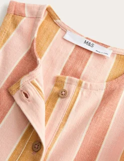 Cotton Rich Woven Striped Dress (2-10 Yrs)