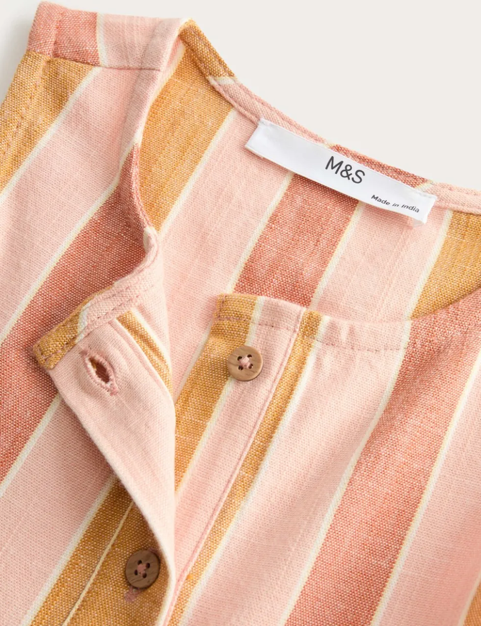 Cotton Rich Woven Striped Dress (2-10 Yrs)