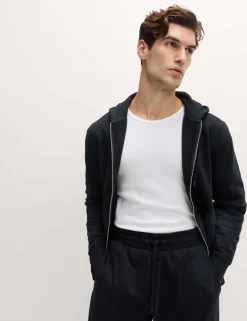 Cotton Rich Zip Through Hoodie