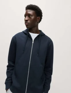Cotton Rich Zip Through Hoodie