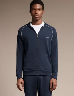 Cotton Rich Zip Up Hoodie