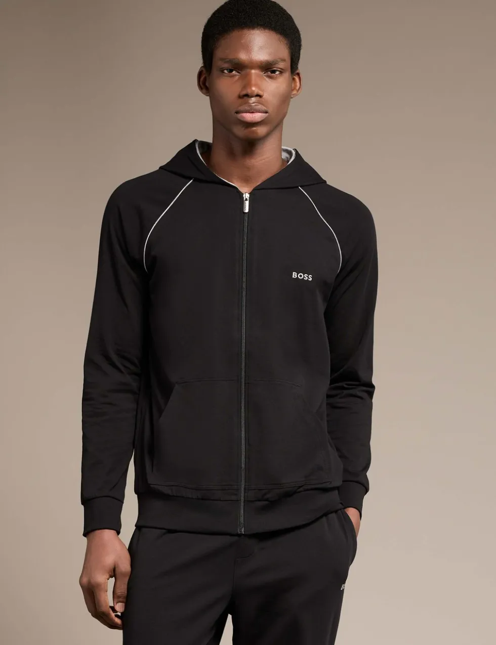 Cotton Rich Zip Up Hoodie