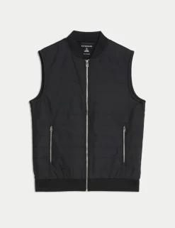 Cotton Rich Zip Up Quilted Gilet with Stormwear™