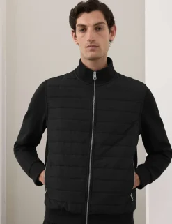 Cotton Rich Zip Up Quilted Jacket