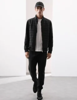 Cotton Rich Zip Up Quilted Jacket
