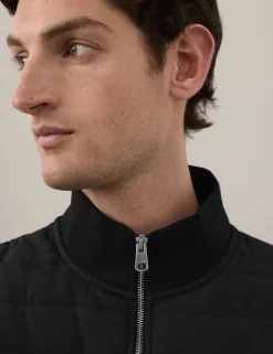Cotton Rich Zip Up Quilted Jacket