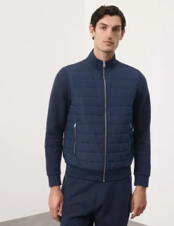 Cotton Rich Zip Up Quilted Jacket