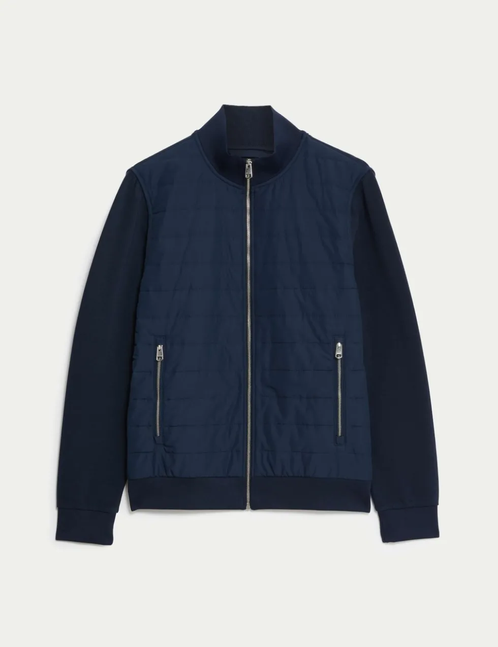 Cotton Rich Zip Up Quilted Jacket