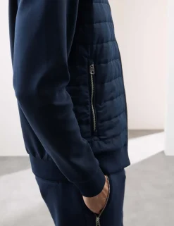 Cotton Rich Zip Up Quilted Jacket
