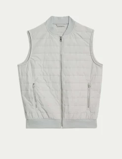 Cotton Rich Zip Up Quilted Gilet with Stormwear™