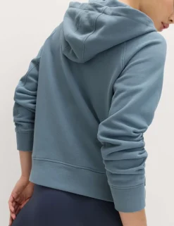 Cotton Rich Zip Up Relaxed Hoodie