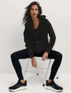 Cotton Rich Zip Up Relaxed Hoodie