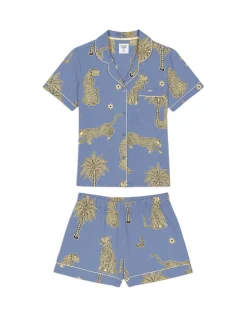 Cotton Righ Rainbow Cockapoo Print Short Pyjama Set