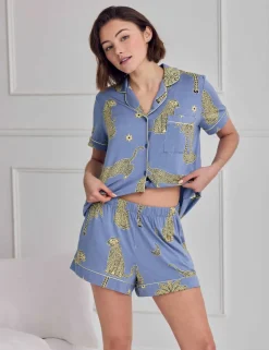 Cotton Righ Rainbow Cockapoo Print Short Pyjama Set
