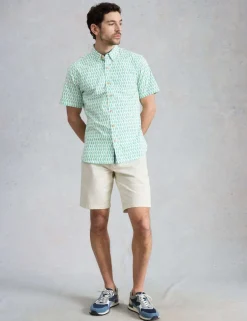 Cotton Stretch Printed Short Sleeve Shirt