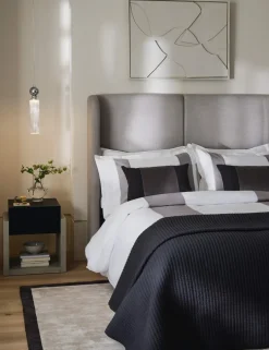 Cotton with Linen Embroidered Bedspread