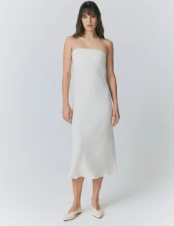 Crepe Bandeau Midaxi Bodycon Dress