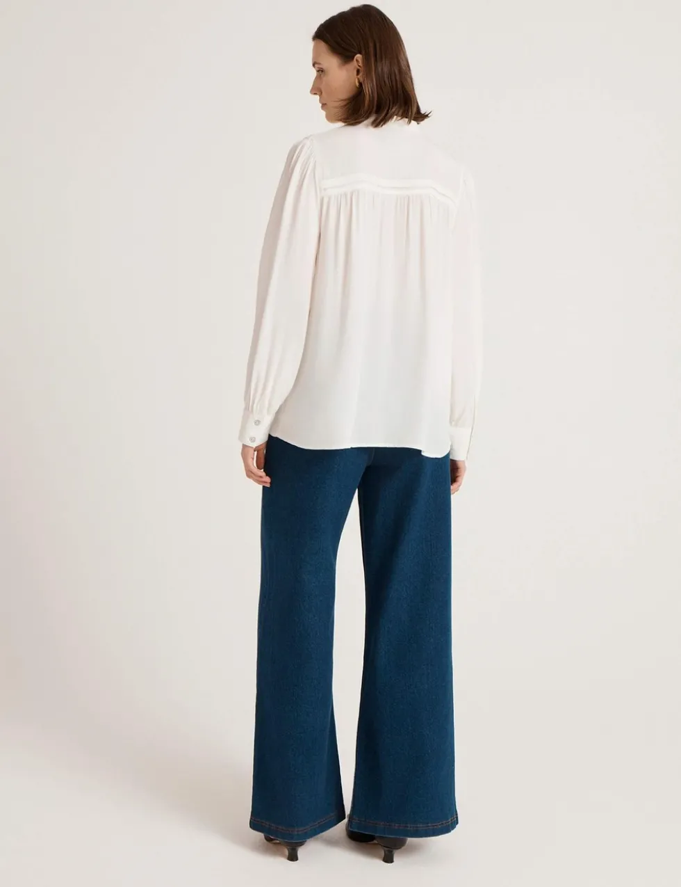 Crepe Button Through Blouse