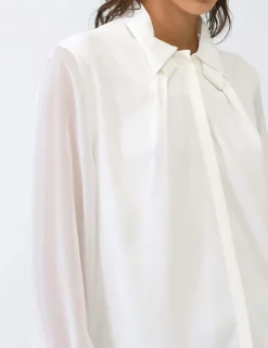 Crepe Collar Detail Shirt