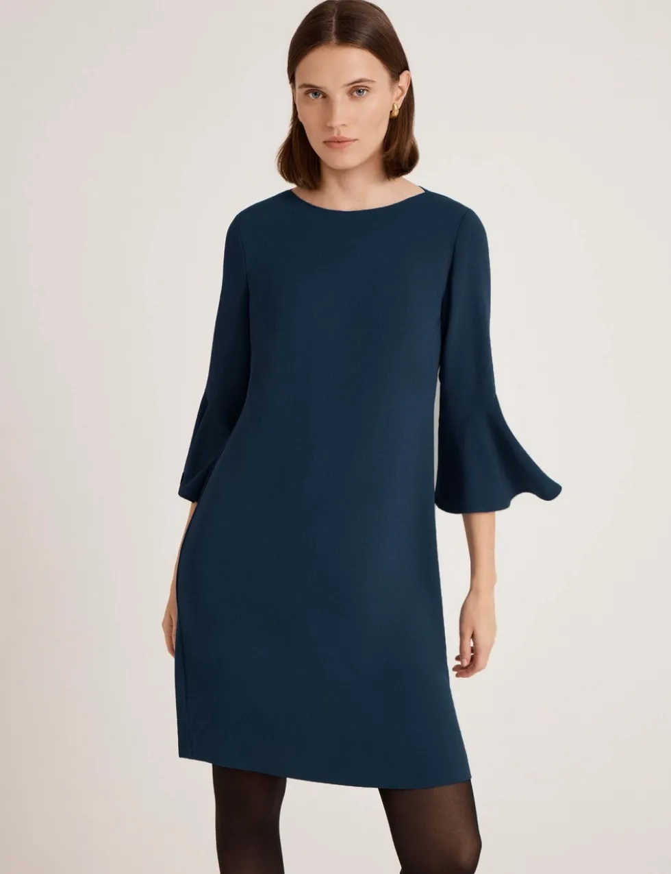 Crepe Frill Sleeve Mini Dress