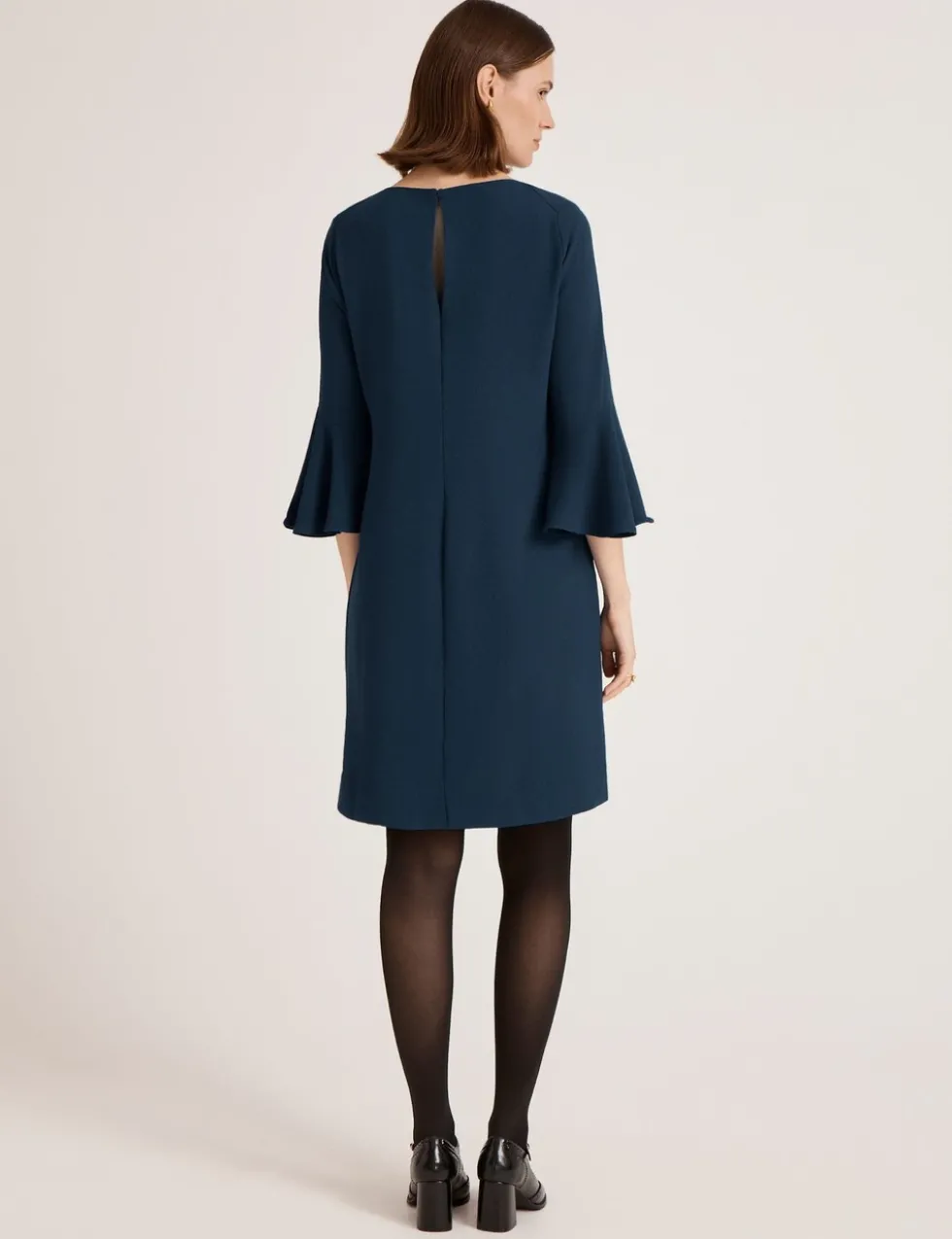 Crepe Frill Sleeve Mini Dress