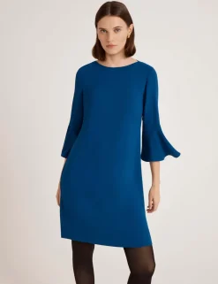 Crepe Frill Sleeve Mini Dress