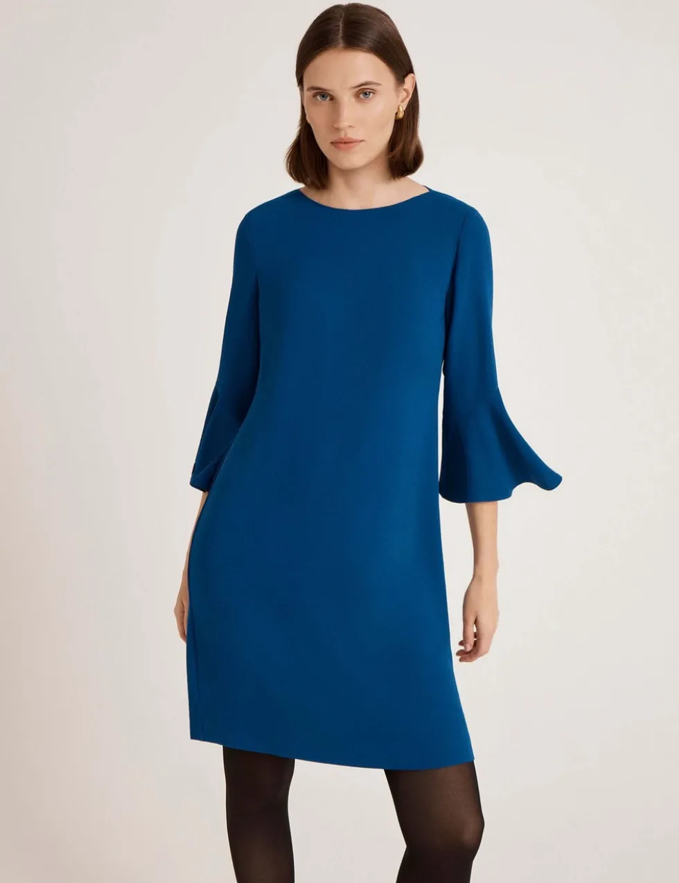 Crepe Frill Sleeve Mini Dress