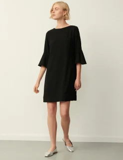 Crepe Frill Sleeve Mini Dress