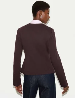 Crepe Jersey Button Detail Jacket