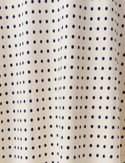 Crepe Spot Print V-Neck Midi Dress