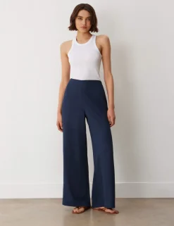 Crepe Wide Leg Trousers
