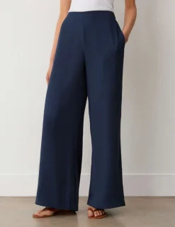 Crepe Wide Leg Trousers