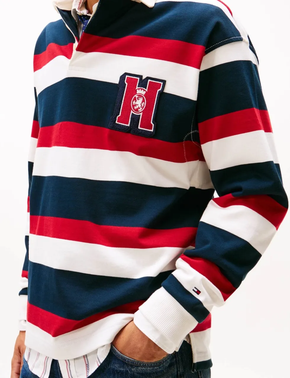 Crest Pure Cotton Striped Rugby Shirt