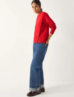 Crew Neck Button Detail Jumper
