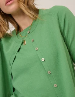 Crew Neck Button Through Cardigan