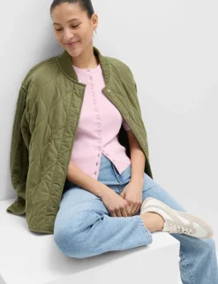Crew Neck Cropped Cardigan