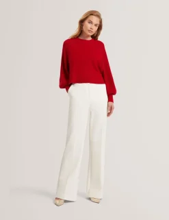 Crew Neck Jumper with Cotton and Merino Wool
