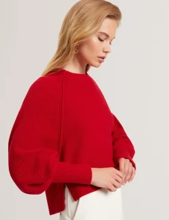 Crew Neck Jumper with Cotton and Merino Wool