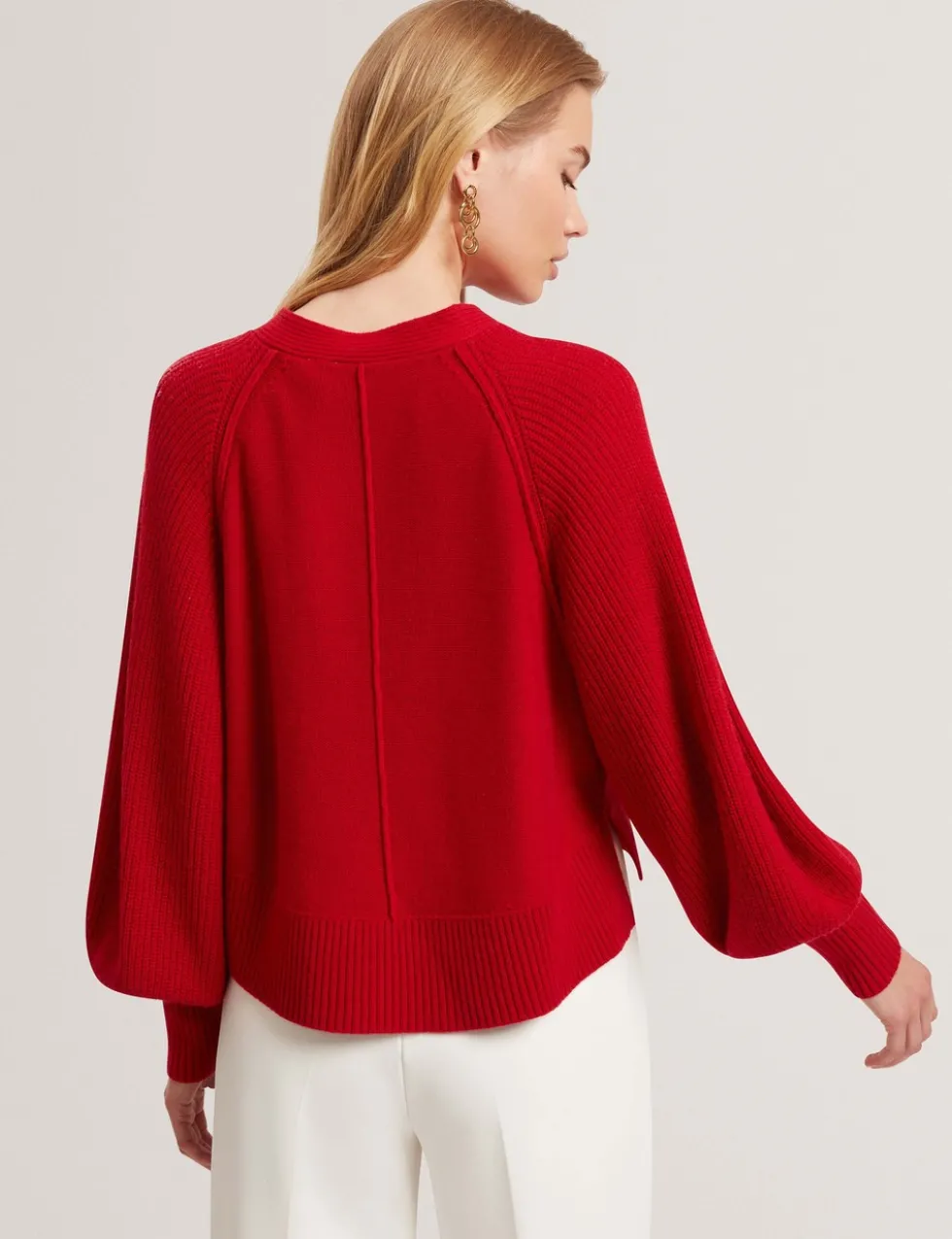 Crew Neck Jumper with Cotton and Merino Wool