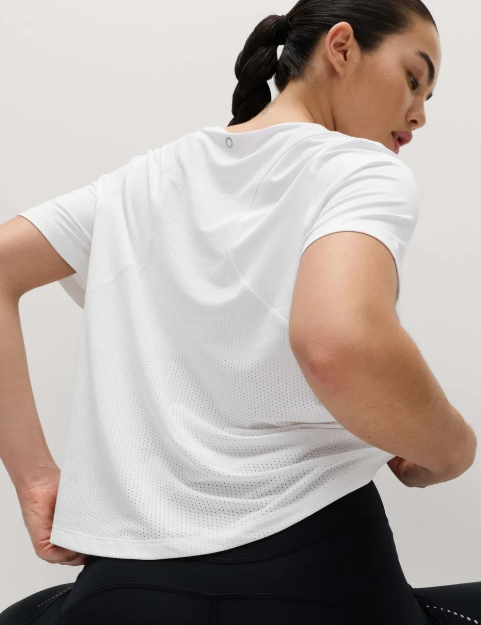 Crew Neck Mesh Panel Relaxed T-Shirt