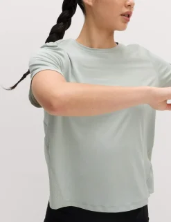Crew Neck Mesh Panel Relaxed T-Shirt