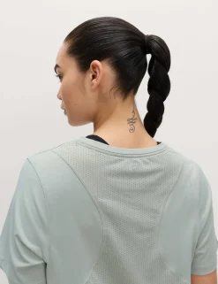 Crew Neck Mesh Panel Relaxed T-Shirt