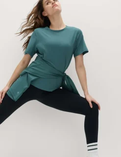 Crew Neck Mesh Panel Relaxed T-Shirt