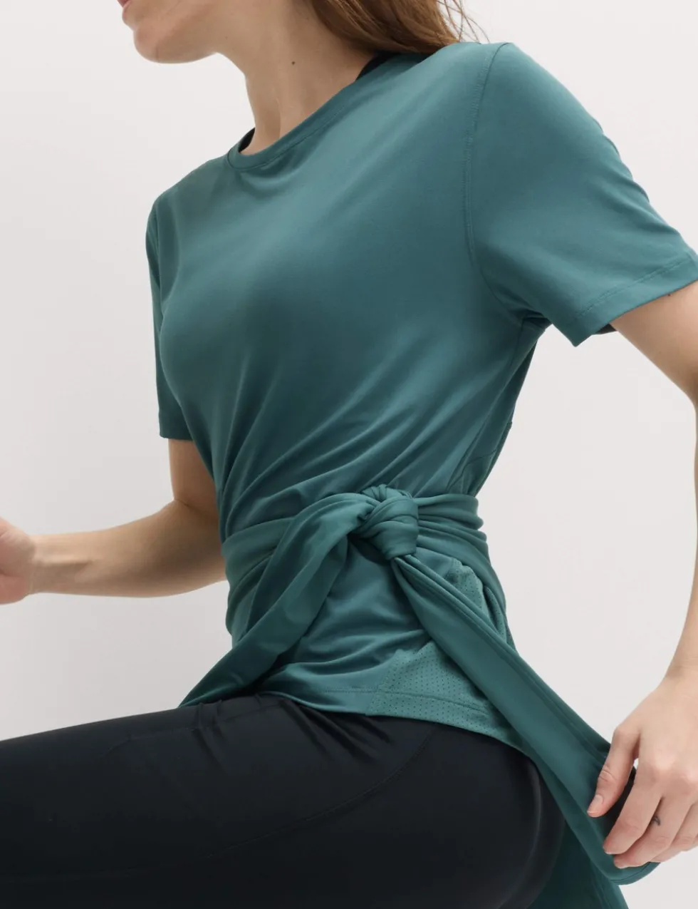 Crew Neck Mesh Panel Relaxed T-Shirt